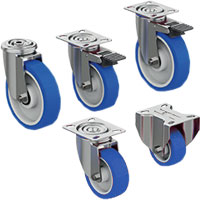 Superlast Blue Wheels Light/Medium duties Steel/Stainless Steel
