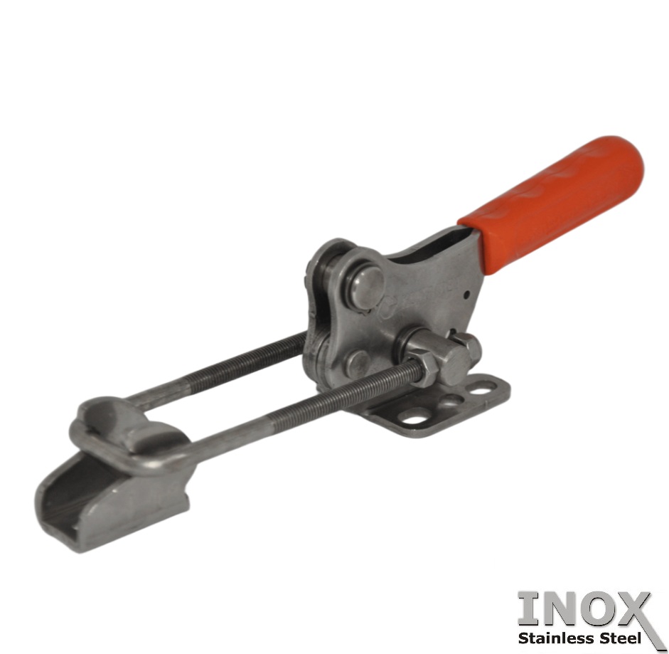 311-GRAMPO DE FIXAÇÃO HORIZONTAL COM GANCHO EM U EM INOX 