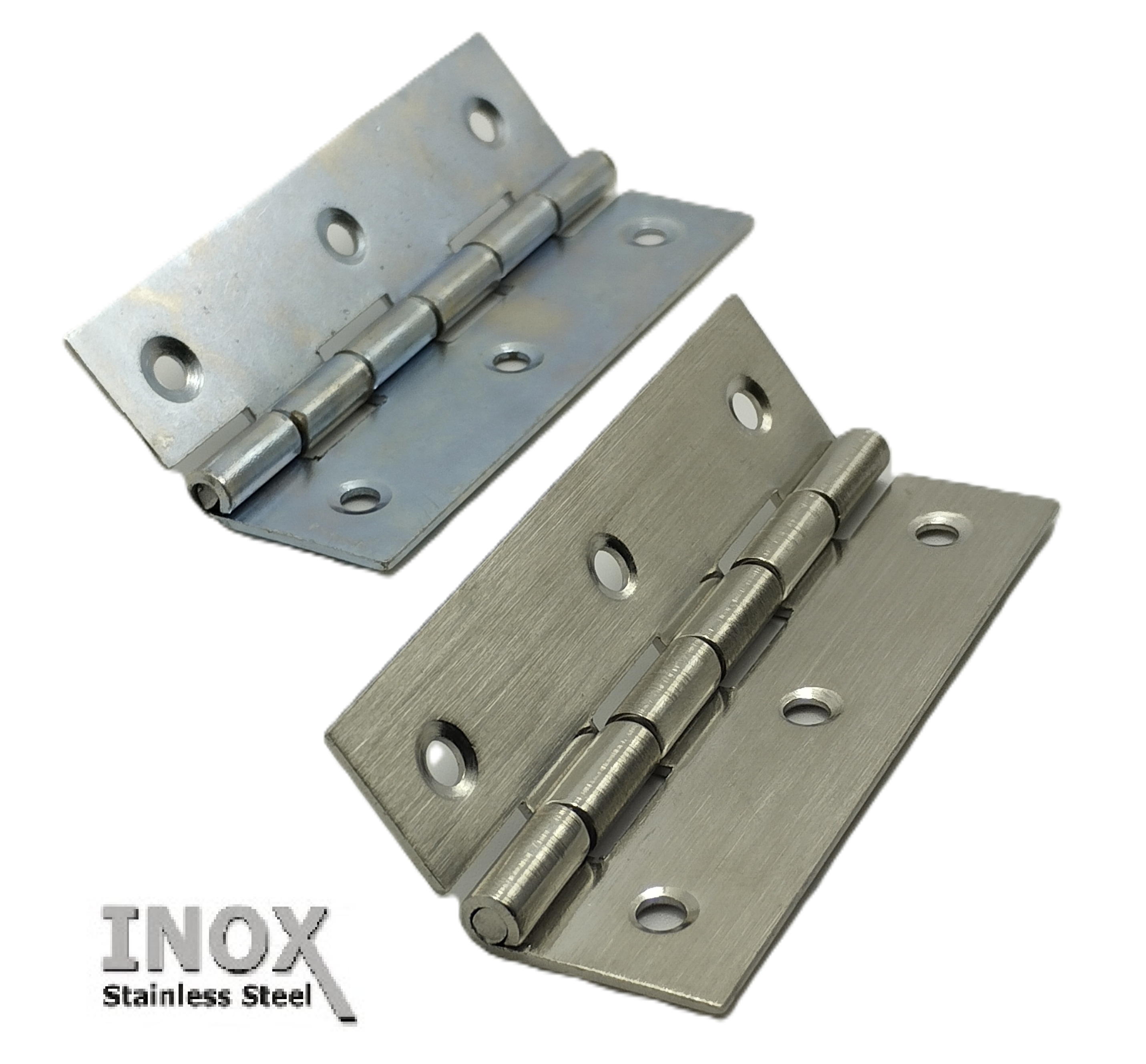 Dobradiça piano Aço zincado ou Inox COM Furos  