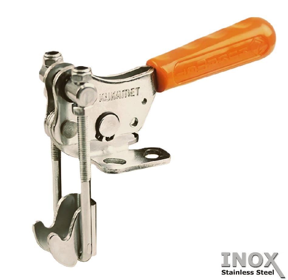 351-GRAMPO DE FIXAÇÃO VERTICAL COM GANCHO EM U EM INOX