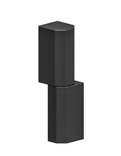 Dobradiça Preta em Zamak 180º