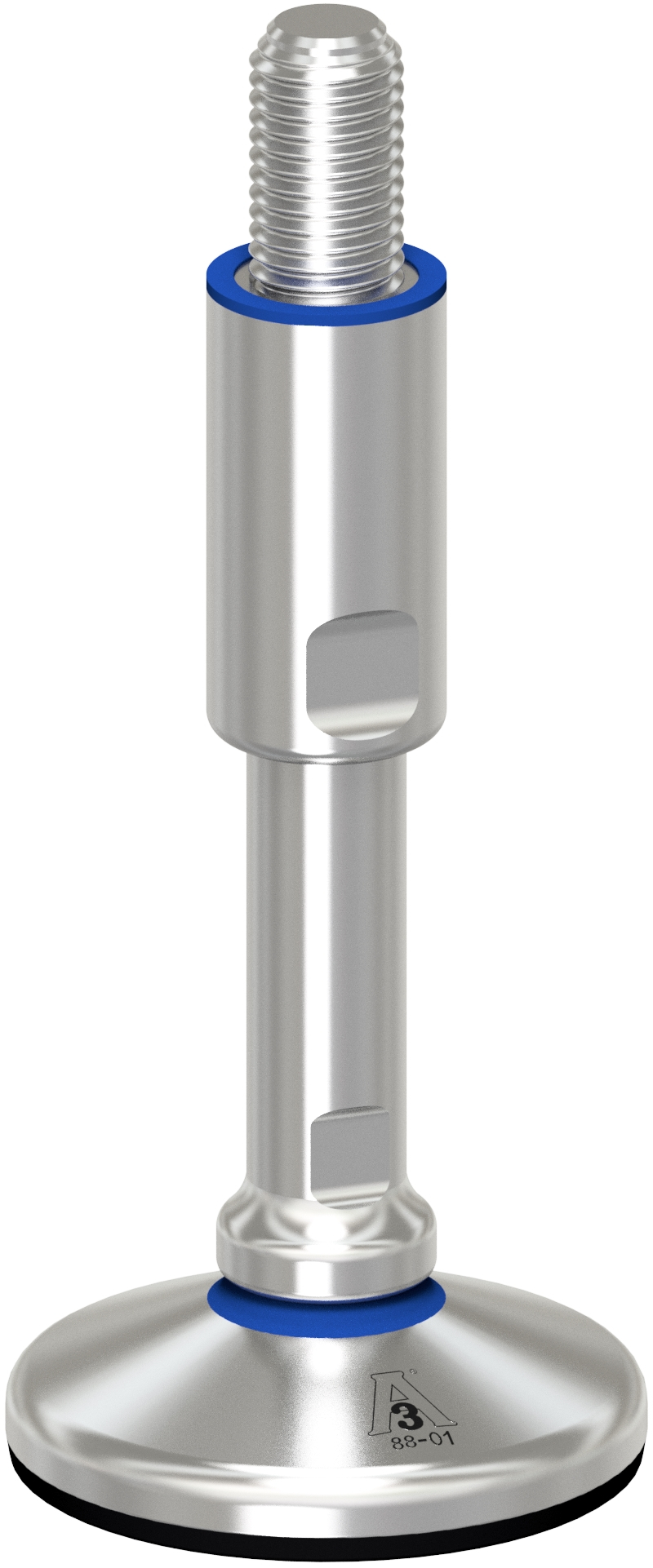 Hygienic Machine Foot 3A, Solid, Vulcanized