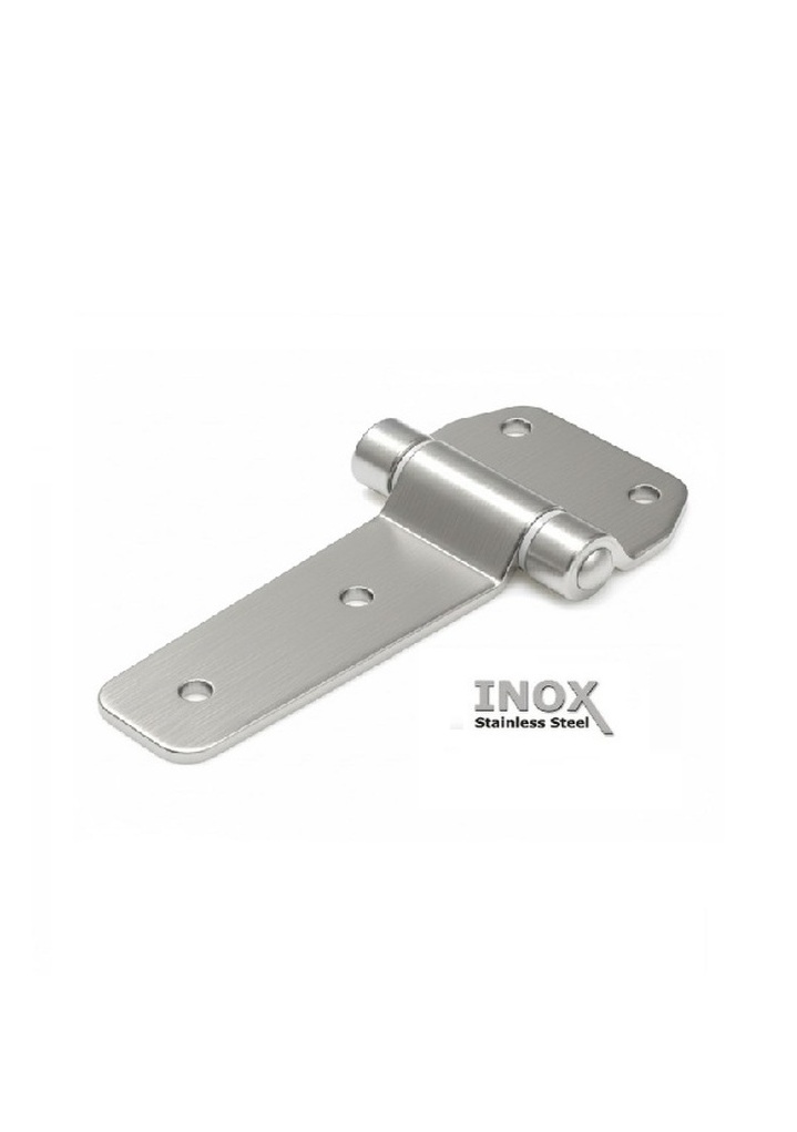 Dobradiça Plana Preta em INOX 63x140