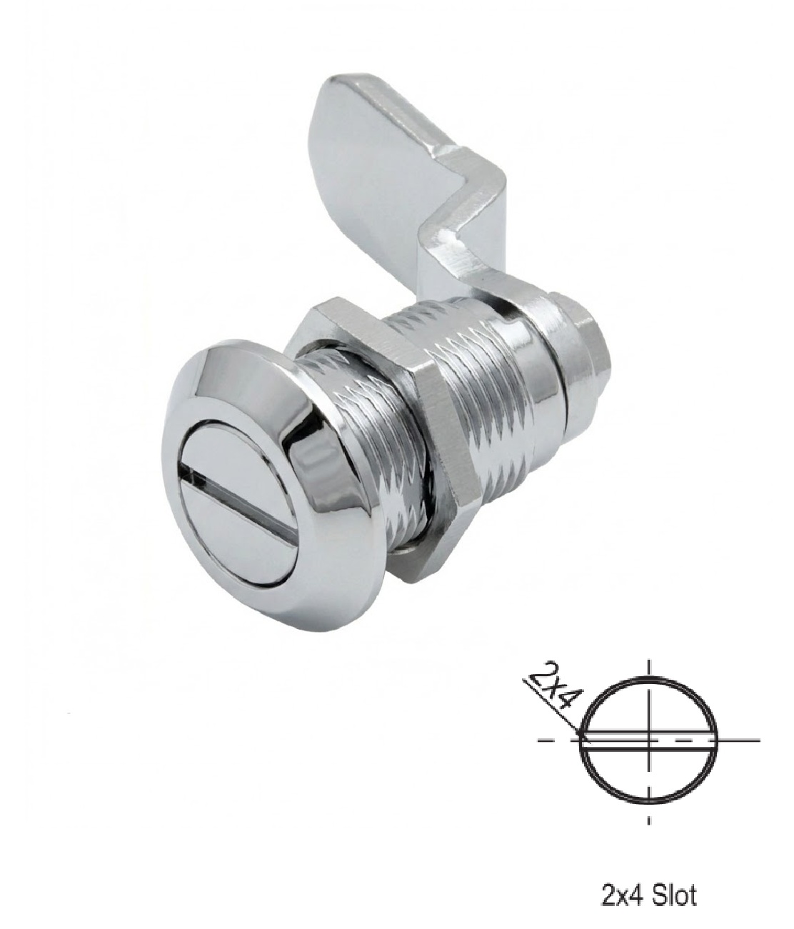 Fecho Zamak de Fenda 2x4 CR L=40