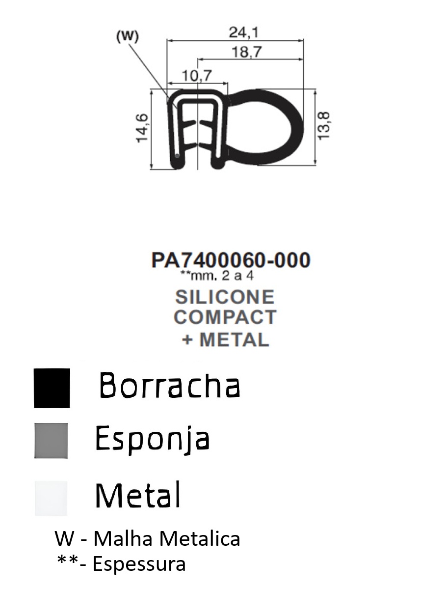 Perfil em Silicone Compacto 15.1x24.4