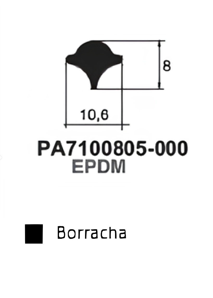 Perfil de Enchimento P/ Borracha de Vedação 4,4x2