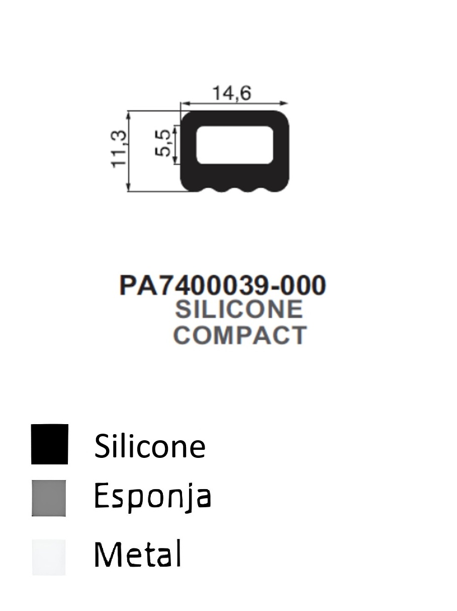Perfil em Silicone Compacto 11.3x14.6