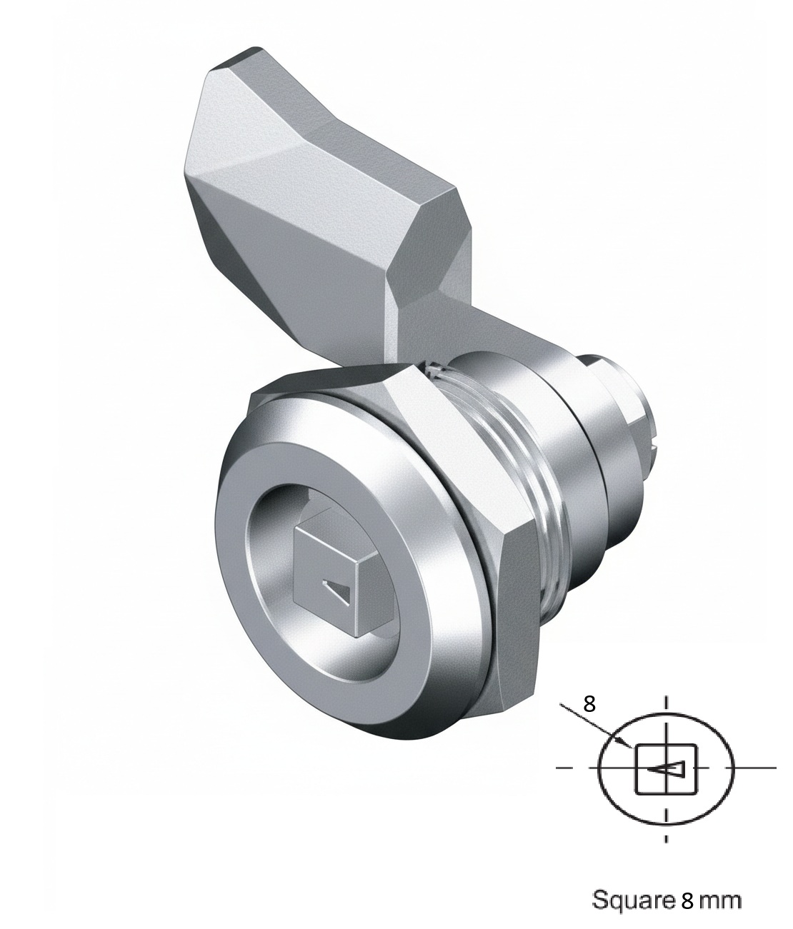 Fecho Zamak Quadra 8mm CR