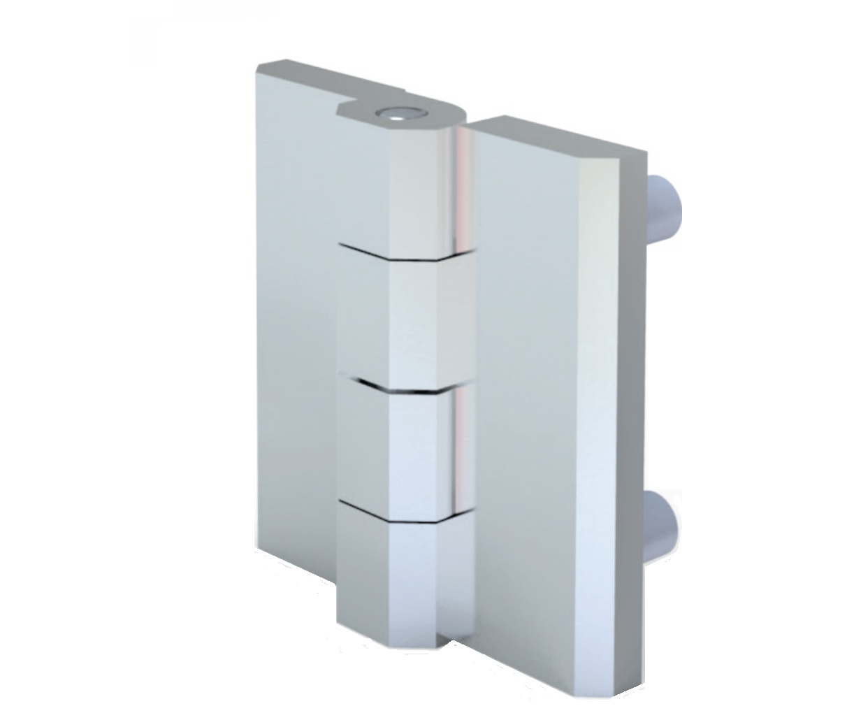 Dobradiça 40x40 C/ PM5x12 Zamak Cromada - TIPO2