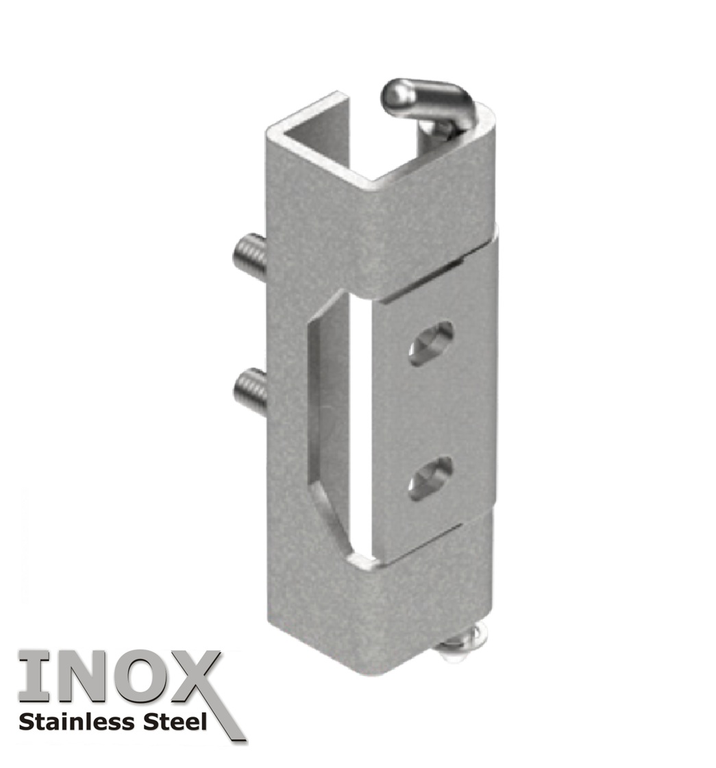 Dobradiça interior INOX 120º Com Pernos