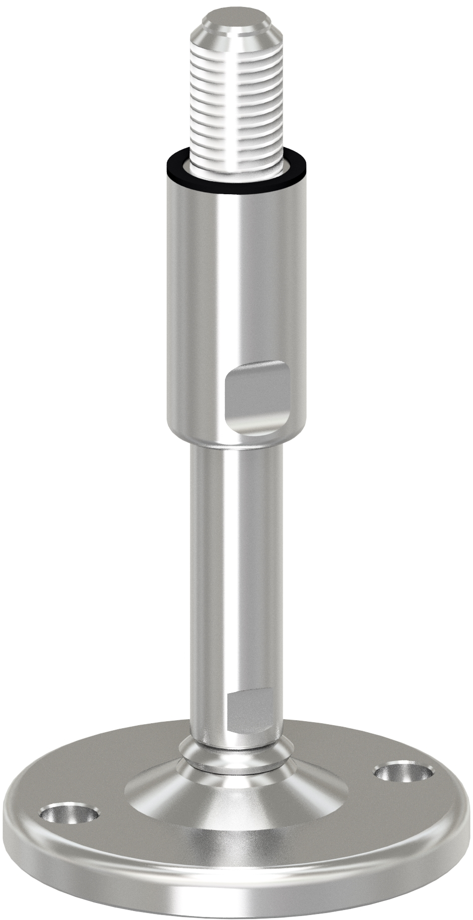 Stainless Steel Foot, Hygienic Screw, Articulated, Solid Base, Technoclean, Bolt/Down