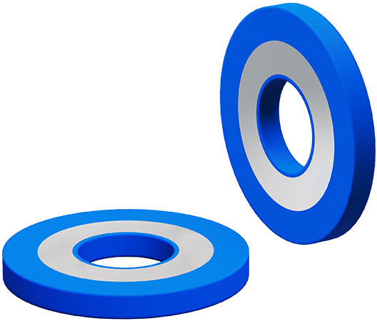Anilha vulcanizada em EPDM azul certificada para a indústria alimentar