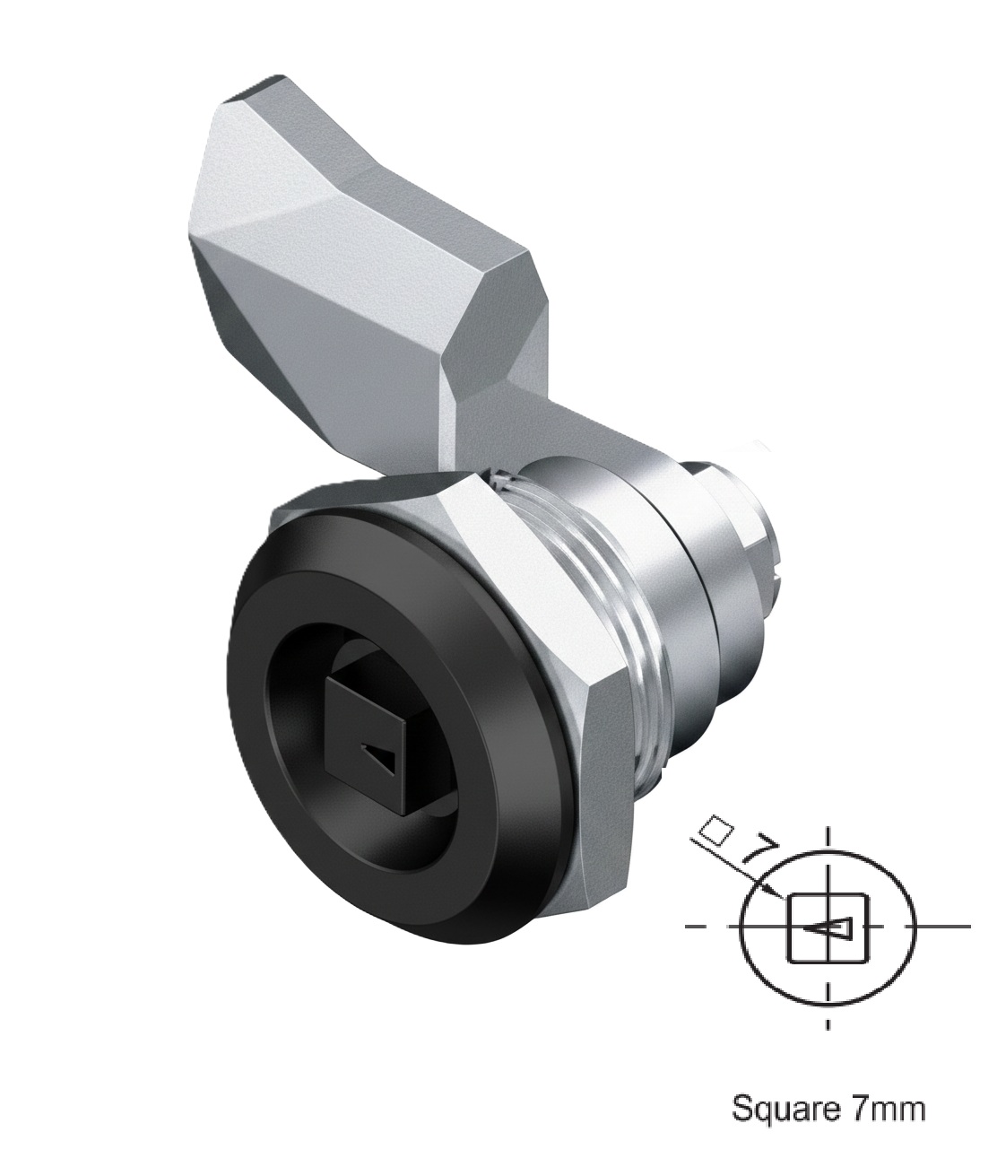 Fecho Zamak Quadra 7mm SW