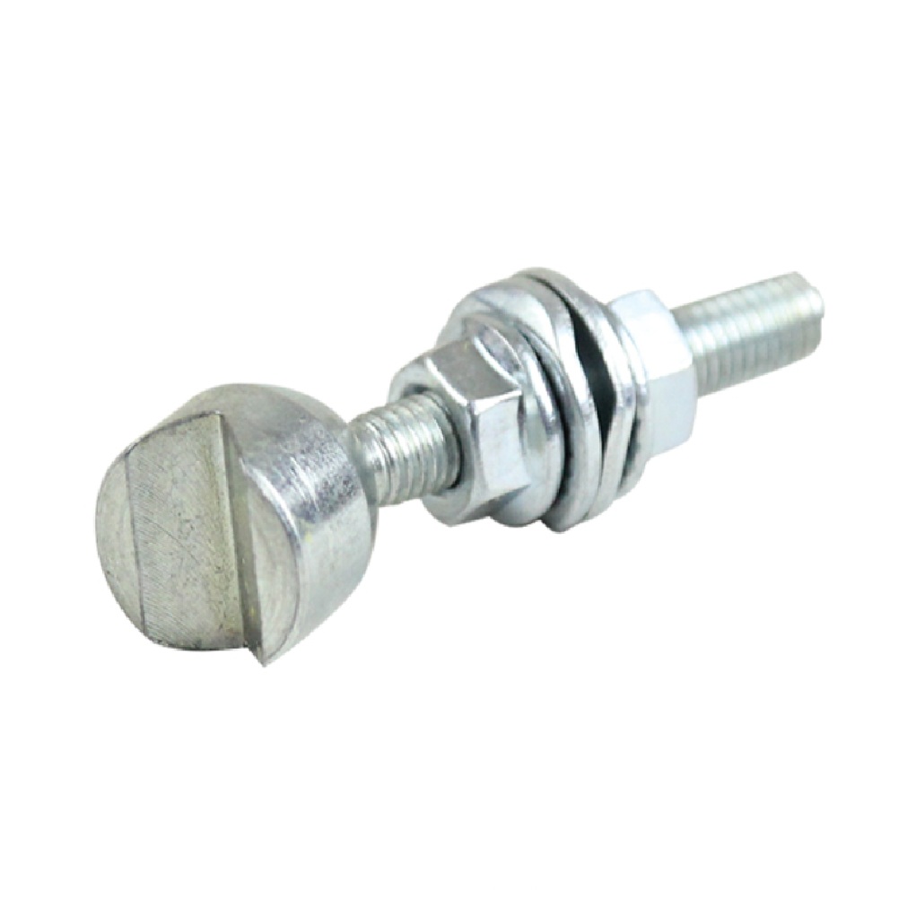 PERNO PARA GRAMPO COM CABEÇA EM METAL - FORMA V M8