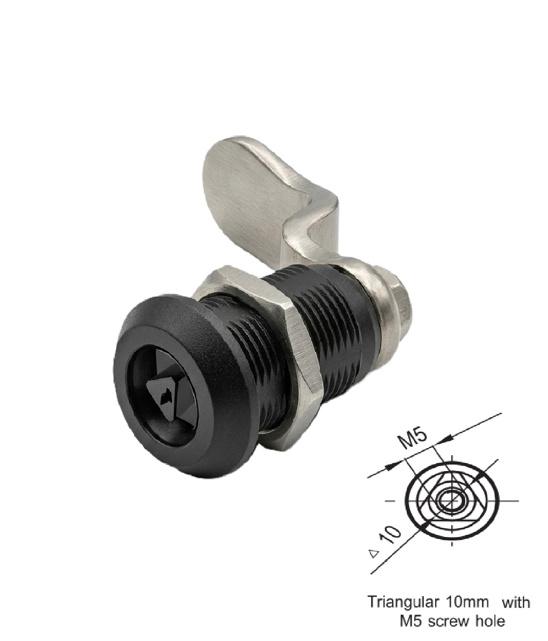 Fecho Triangular 10mm C/ Rosca M5 SW L=50