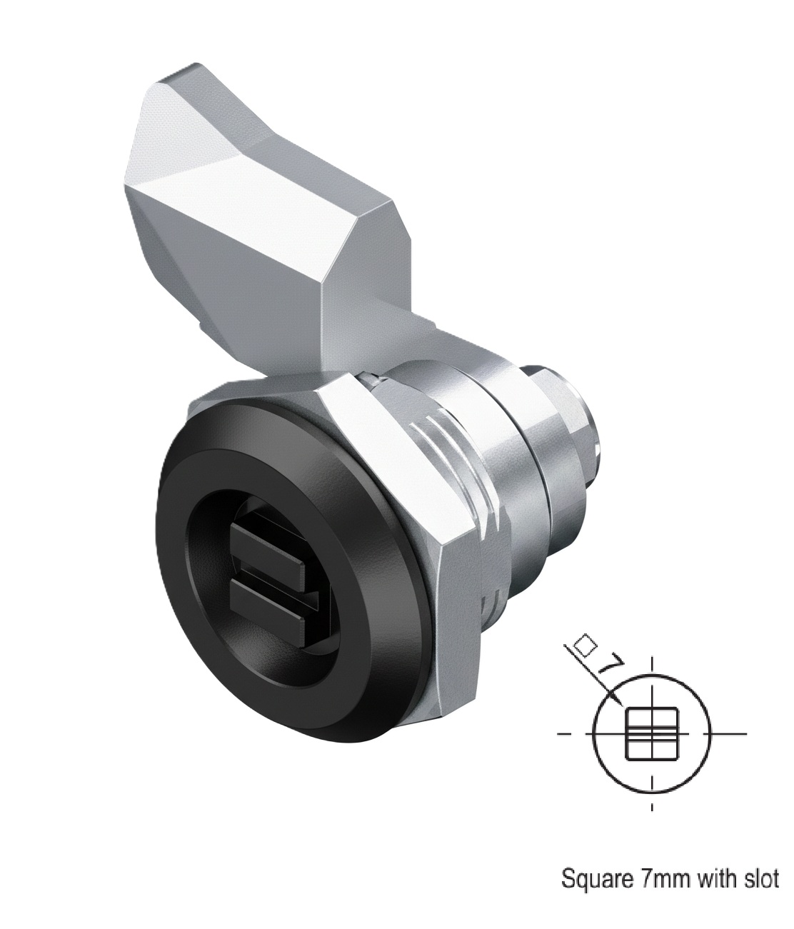 Fecho Zamak Quadra 7mm C/ Fenda SW