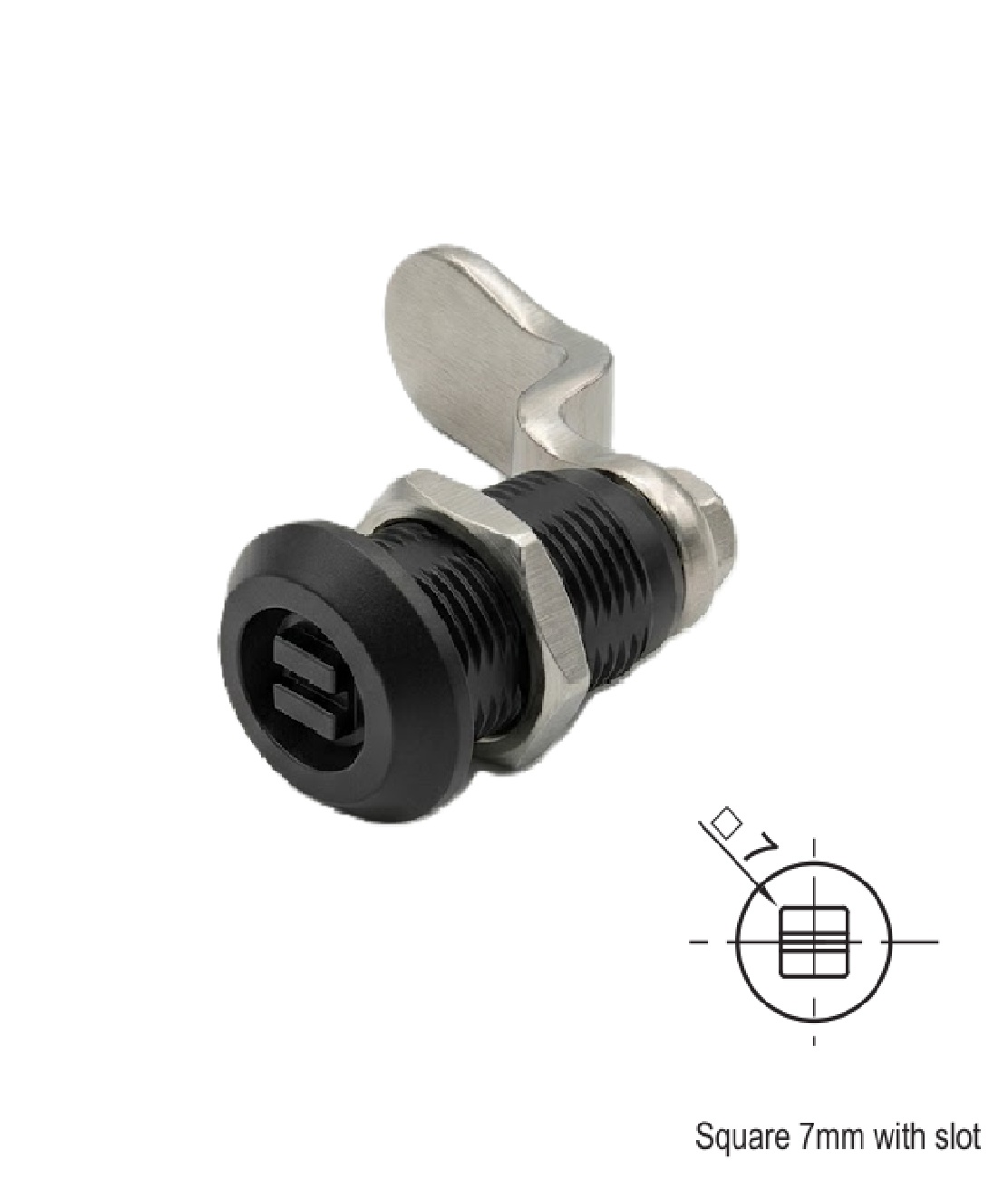 Fecho Zamak Quadra 7mm C/ Fenda SW L=50