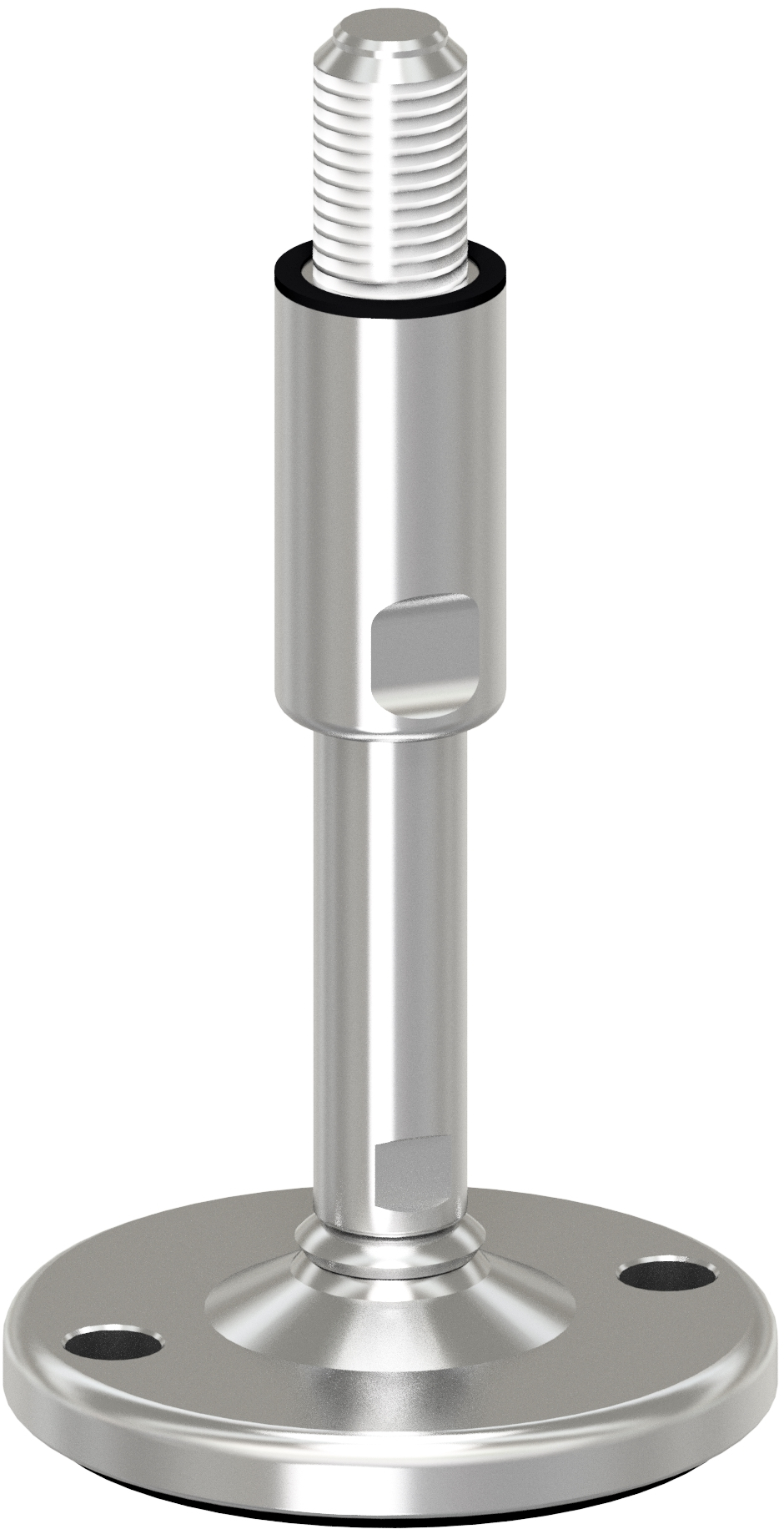 Stainless Steel Foot, Hygienic Screw, Articulated, Solid Base, Technoclean, Bolt/Down, Antislip