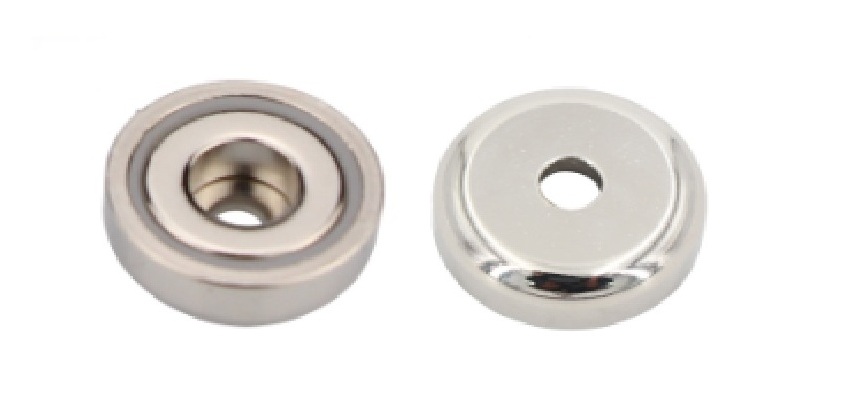 Magnetico Neodymium c/ furo Cilindrico 150Kg