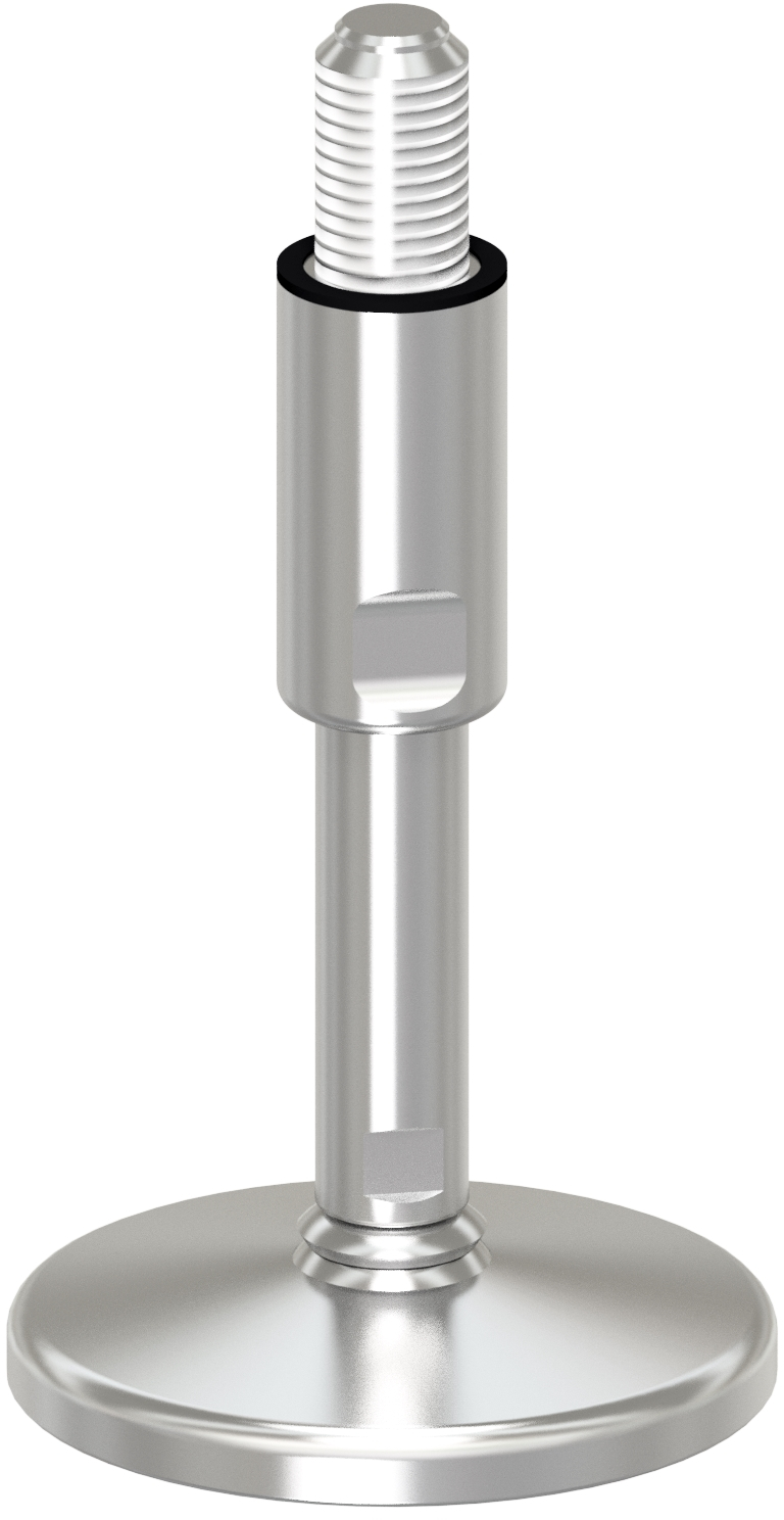 Stainless Steel Foot, Hygienic Screw, Articulated, Solid Base, Technoclean