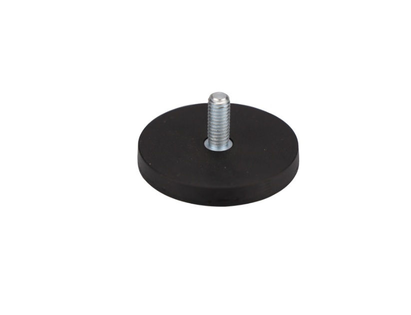 Magnetico C/ Perno M4 Revestido a Borracha 5Kg