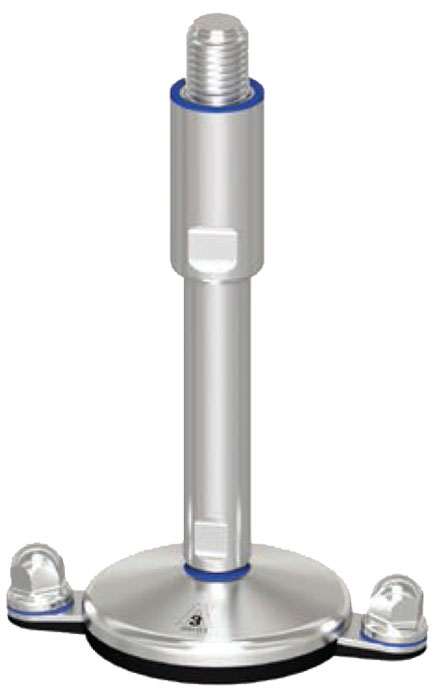 Hygienic Machine Foot 3A, Vulcanized, 2 X Bolt/Down