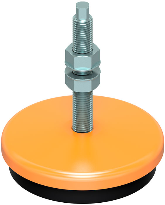 Anti-Vibration Foot, Stainless Steel, Fix Screw