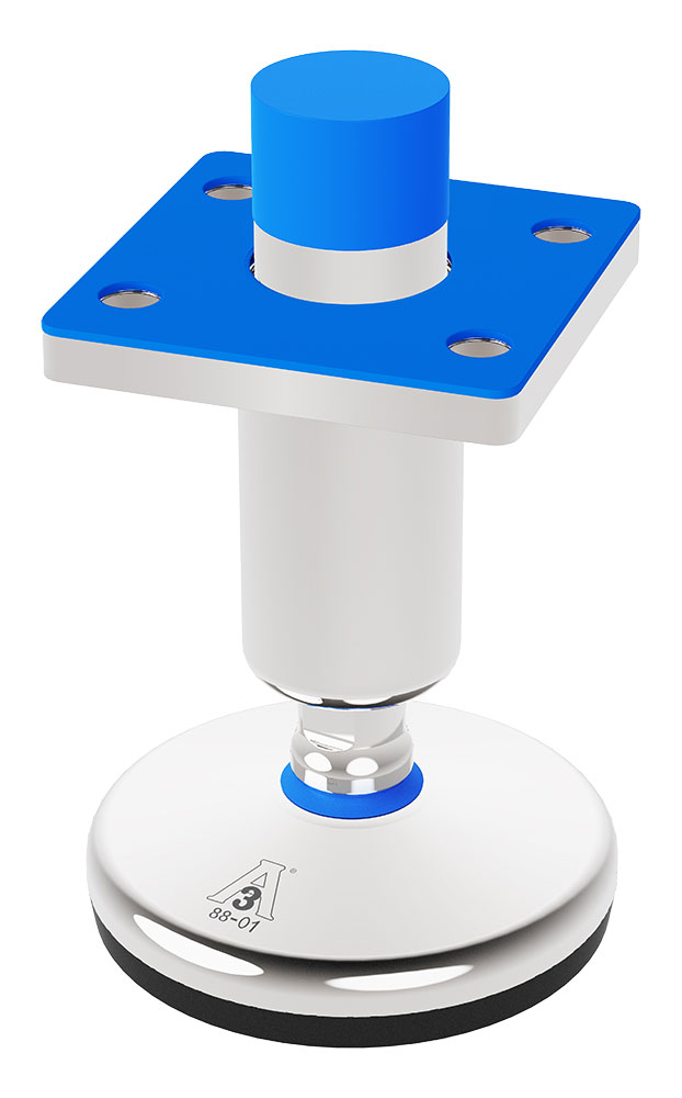 Pé de Máquina Higiénico 3A, Vulcanizado
