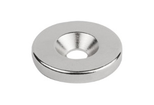 MAGNETICO DISCO NIQUELADO C/ Furo, D=24, H=4 NdFeB 66N