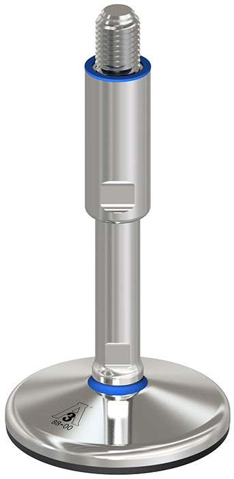 Hygienic Machine Foot 3A, Solid, Vulcanized