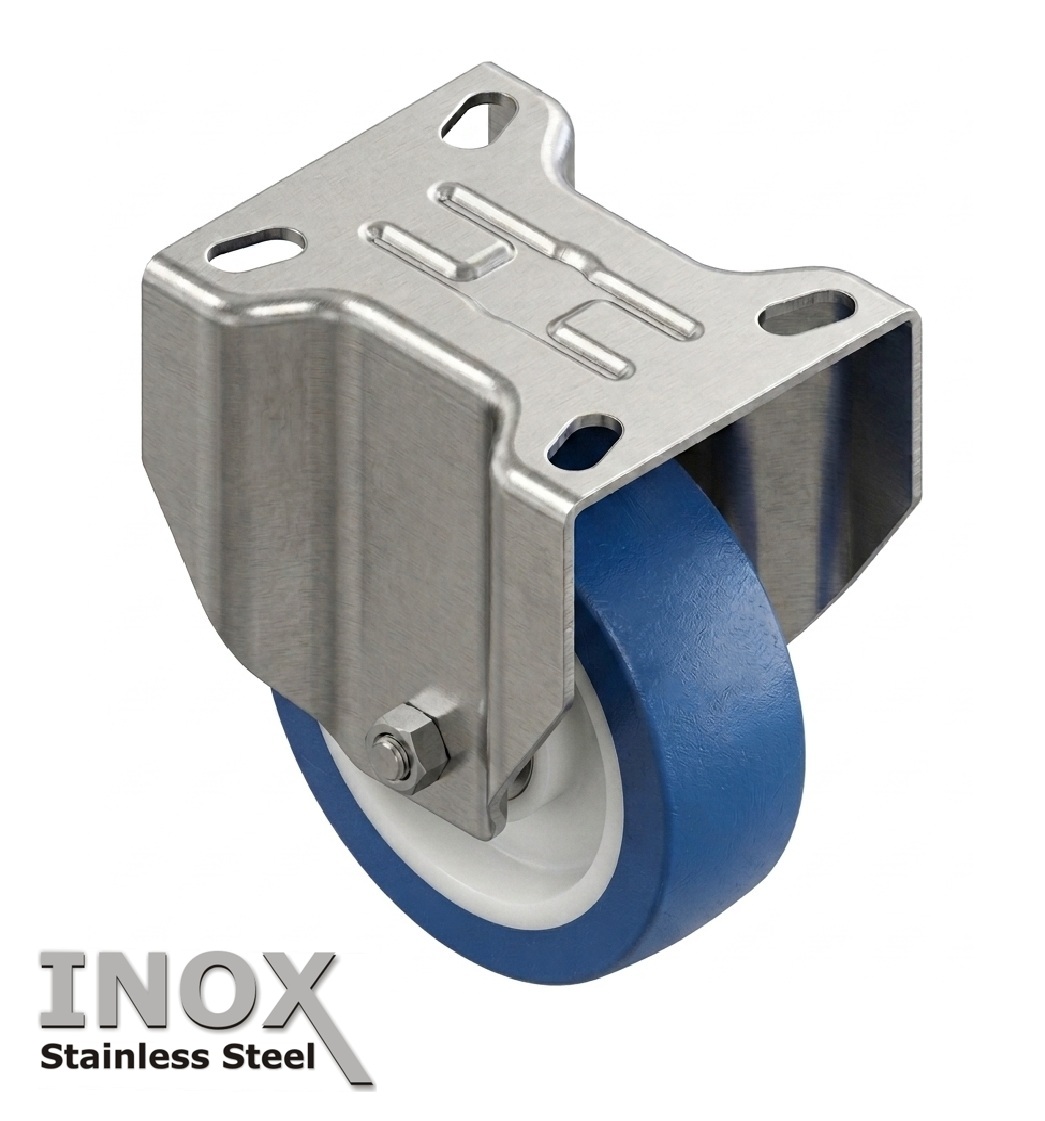 RODIZIO AZUL FIXO INOX
