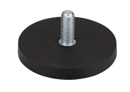 Magnetico C/ Perno M8 Revestido a Borracha 42Kg