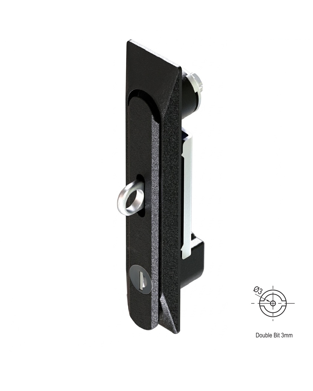 Fecho de Manivela em Zamak p/ Padlock c/ Double Bit 3mm