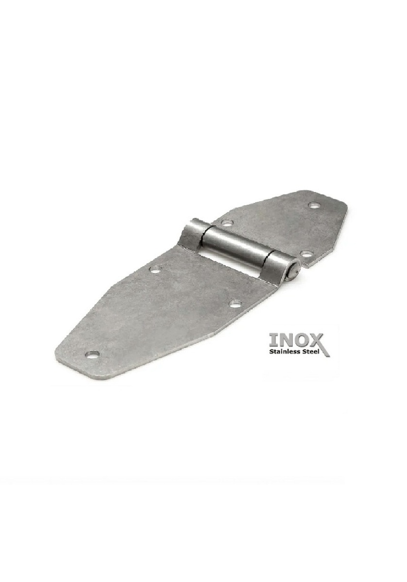 Dobradiça Plana em Inox C/ 6 Furos 191x65