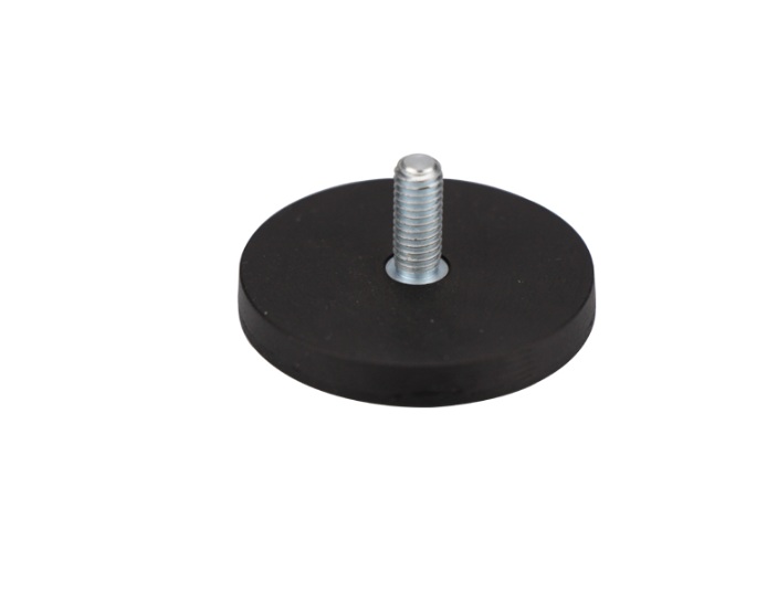 Magnetico C/ Perno M4 Revestido a Borracha 6Kg
