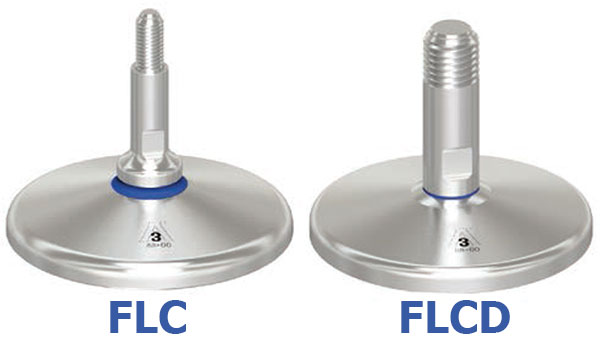 3A Stainless-steel foot, stainless-steel screw, tilted 5°