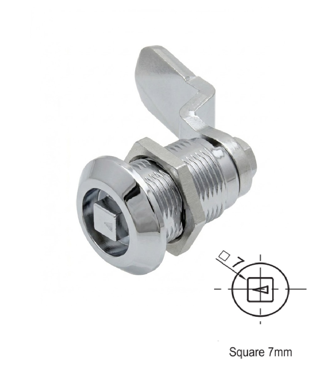 Fecho Zamak Quadra 7mm CR L=60