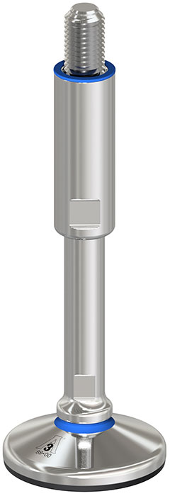 Hygienic Machine Foot 3A, Solid, Vulcanized