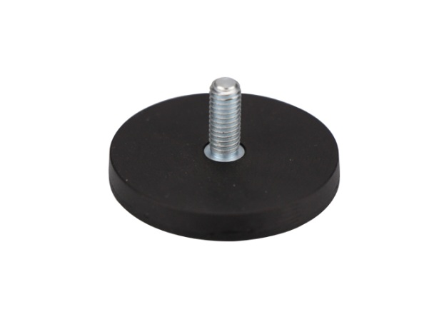 Magnetico C/ Perno M6 Revestido a Borracha 8Kg